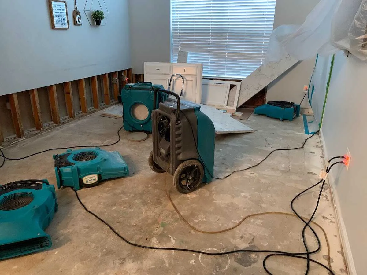 Dehumidifier in flood-cut room for Water Extraction & Removal in Bradfordville